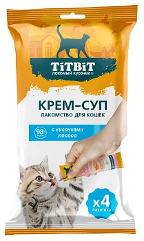 TiTBiT крем-суп для кошек с кусочками