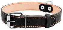 Collar ошейник кожаный двойной, темный верх