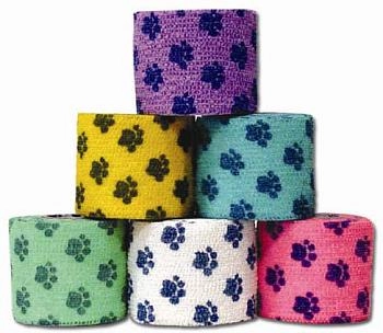 Самофиксирующийся бинт Andover PetFlex лапы мультицвета