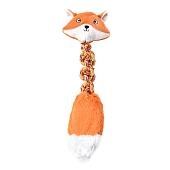 Pet-it Wow Stretch игрушка для собак плюшевая Лисичка с веревкой и пищалкой