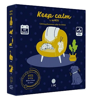 M-Pets Keep calm ошейник успокаивающий с феромонами для собак