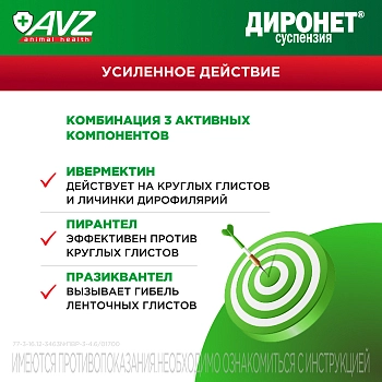 Диронет суспензия для кошек