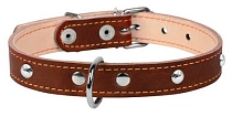 Collar ошейник кожаный двойной с украшениями 