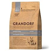 Grandorf Rabbit & Turkey корм для взрослых собак средних и крупных пород