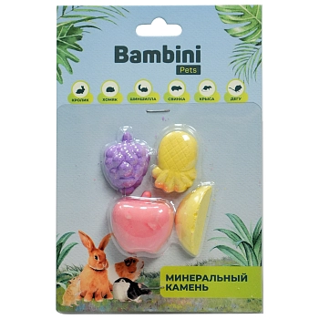 Bambini Pets минеральный камень для грызунов Фрукты