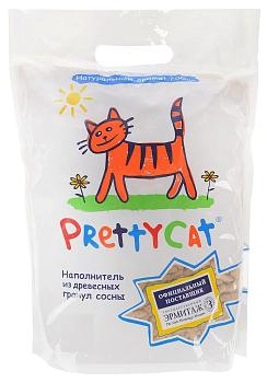 PrettyCat Wood Granules наполнитель древесный впитывающий