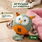 GiGwi Catch & Fetch Eco игрушка для собак сова с большой пищалкой