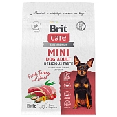 Brit Care Dog Adult Mini Delicious Taste корм для взрослых собак мини-пород и привередливых ко вкусу