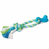 Triol игрушка для собак из термопластичной резины Мини-кость с верёвкой