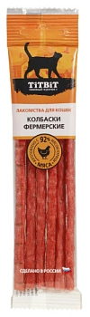 TiTBiT Золотая коллекция колбаски Фермерские для кошек