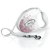 Flexi рулетка Glam Splash Pink для собак до 12 кг (3 м лента)