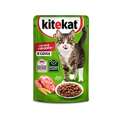 Kitekat пауч для кошек (кусочки в соусе)