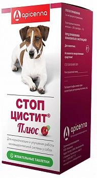 Apicenna Стоп-Цистит Плюс жевательные таблетки для собак
