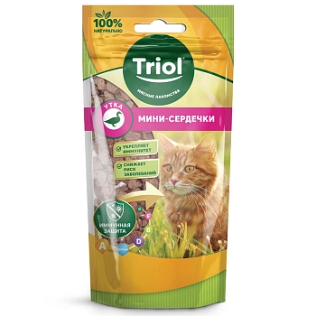 Triol лакомство для кошек Мини-сердечки