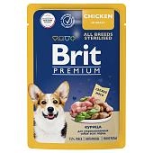 Brit Premium пауч для взрослых стерилизованных собак всех пород (кусочки в соусе)