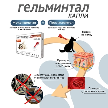 Гельминтал spot-on для собак более 10кг