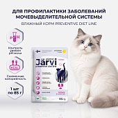 Jarvi Preventive diet line Urinary пауч для кошек для профилактики заболеваний МКБ (соус)