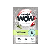 AlphaPet WOW пауч для кошек с чувствительным пищеварением (ломтики в соусе)