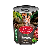 Родные корма консервы для собак по-восточному (желе)