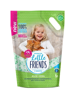 Little Friends Aloe Vera наполнитель силикагелевый впитывающий