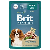 Brit Premium пауч для взрослых собак мини пород (кусочки в соусе)