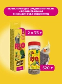 RIO Палочки для средних попугаев с тропическими фруктами+Минеральная смесь для птиц (комбо-набор)