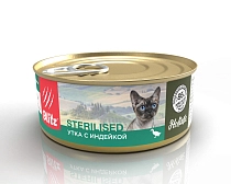 Blitz Holistic Sterilised консервы для стерилизованных кошек (паштет)