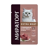Мираторг Extra Meat пауч для взрослых стерилизованных кошек (кусочки в желе)