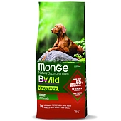 Monge Bwild Dog Grain Free беззерновой корм из мяса ягненка с картофелем, горохом для взрослых собак