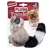 GiGwi Plush Friendz игрушка для собак мелких пород енот с пищалкой