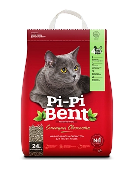 Pi-Pi-Bent Сенсация свежести наполнитель минеральный комкующийся