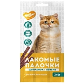 Мнямс лакомые палочки для кошек (5 г. х 3 шт.)