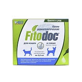 Fitodoc капли дерматологические для мелких пород собак и кошек (4 пипетки по 0,6 мл)