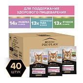 PRO PLAN DELICATE DIGESTION набор паучей для кошек с чувствительным пищеварением (в соусе)