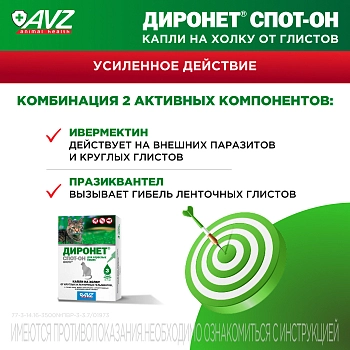 Диронет Спот-он для кошек
