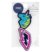 Joyser два шеврона на кнопках Walk Patches (единорог, молния) для шлейки