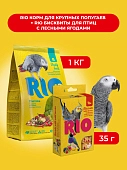 RIO Корм для крупных попугаев+Бисквиты для птиц с лесными ягодами (комбо-набор)