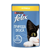 Felix Природа вкуса пауч для кошек (кусочки в соусе)