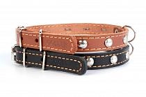 Collar ошейник кожаный одинарный с украшением