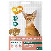 Мнямс хрустящие подушечки Здоровье и красота для кошек