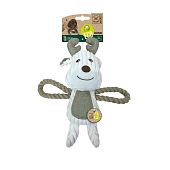 M-Pets Eco игрушка для собак мягкая олень Руни с канатом