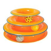 HOMECAT игрушка для кошек трек пластиковый трехэтажный с мячиками