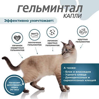 Гельминтал spot-on для кошек до 4кг