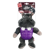 GiGwi Im Hero игрушка для собак бегемот в резиновой броне