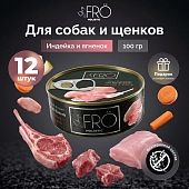 FRO полнорационный консервированный корм из индейки и ягненка для собак и щенков всех пород