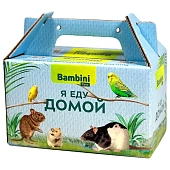 Bambini Pets картонная переноска кормушка для птиц и грызунов