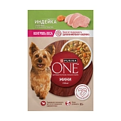 Purina One Мини Контроль веса пауч для собак мелких пород с излишним весом (кусочки в подливе)