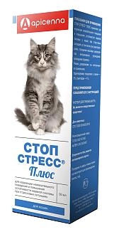 Apicenna Стоп-стресс Плюс капли для кошек