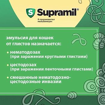 Supramil эмульсия для кошек массой от 2 кг