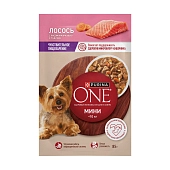 Purina One Мини Чувствительное пищеварение пауч для собак мелких пород (кусочки в подливе)